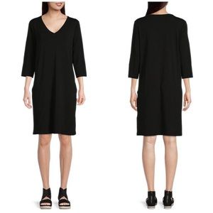NWT- EileenFisherTence Lyocell Stretch VNeck 3/4 Sleeve Drop Shoulder Pockete…